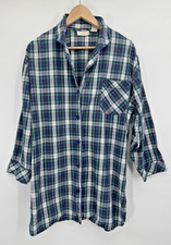 VTG Y2K Victorias Secret Night Sleep Shirt Small Tartan Plaid Gold Label Cottage