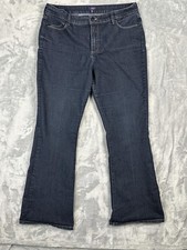 NYDJ Jeans Womens 14W Dark Wash High Rise Bootcut Lift Tuck USA Stretch Denim