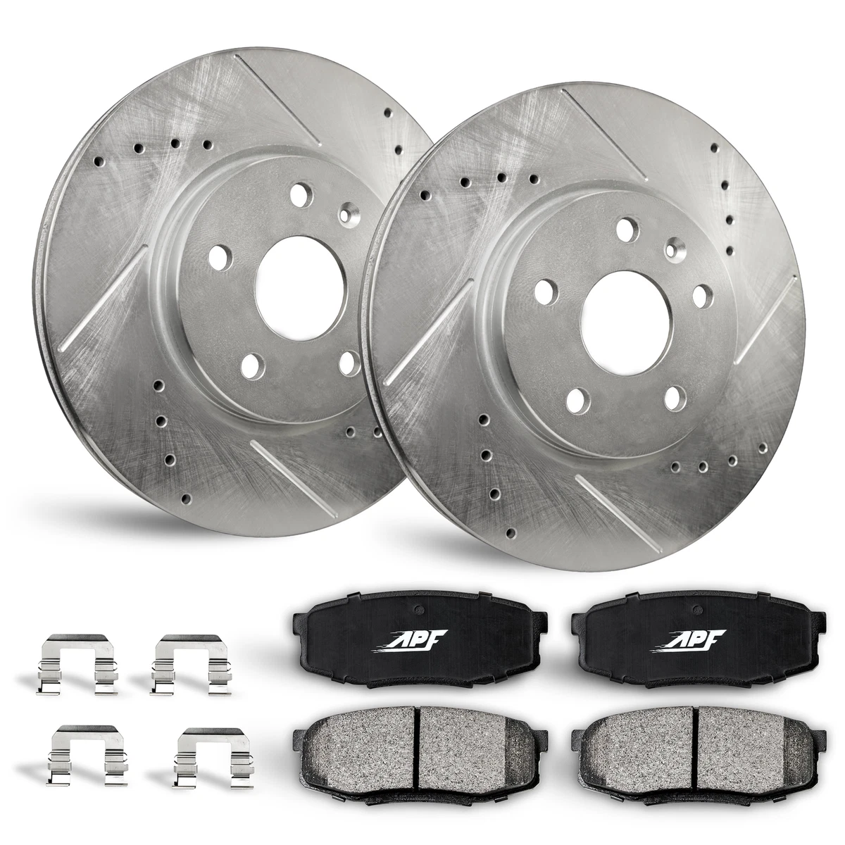 Drilled Slot Brake Rotor Ceramic Pad Front Rear Kit For 2016-2018 Mazda Drilled Slot Brake Rotor Ceramic Pad Front Rear Kit For 2016-2018 Mazda