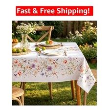 Versatile 84x60 Inch Floral Tablecloth - Perfect for Easter  Mother  s Day