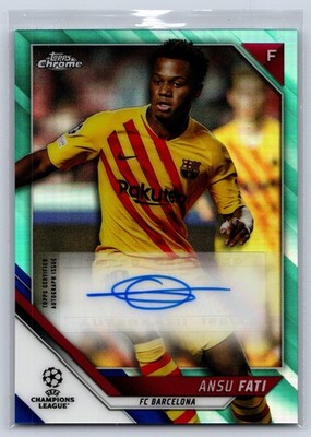 2021-22 Topps Chrome Uefa Champions League - Chrome Autographs Ansu Fati #CA-AF