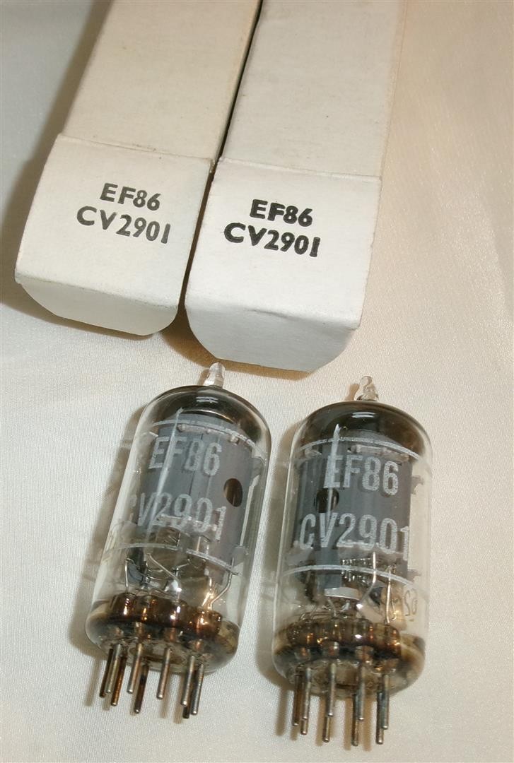 Paire lampe UK pentode CV2901 EF86 6267 ampli hifi vintage
