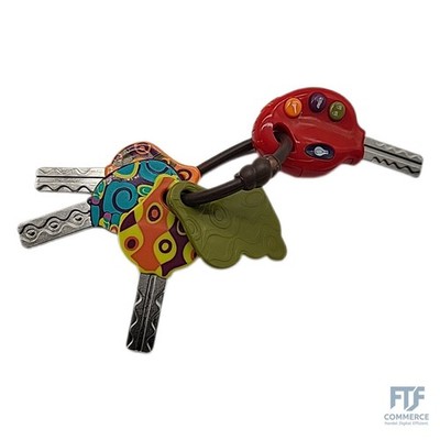 B. toys - LucKeys - Tomate - Spielzeug-Autoschlüssel - 4 Schlüssel & Schlüsselri