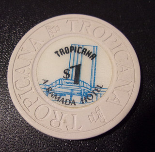 TROPICANA (A RAMADA HOTEL) CASINO $1 casino gaming poker chip Las Vegas NV
