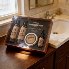 Beard Grooming Kit- Beard Wash, Conditioner,Balm, And Oil