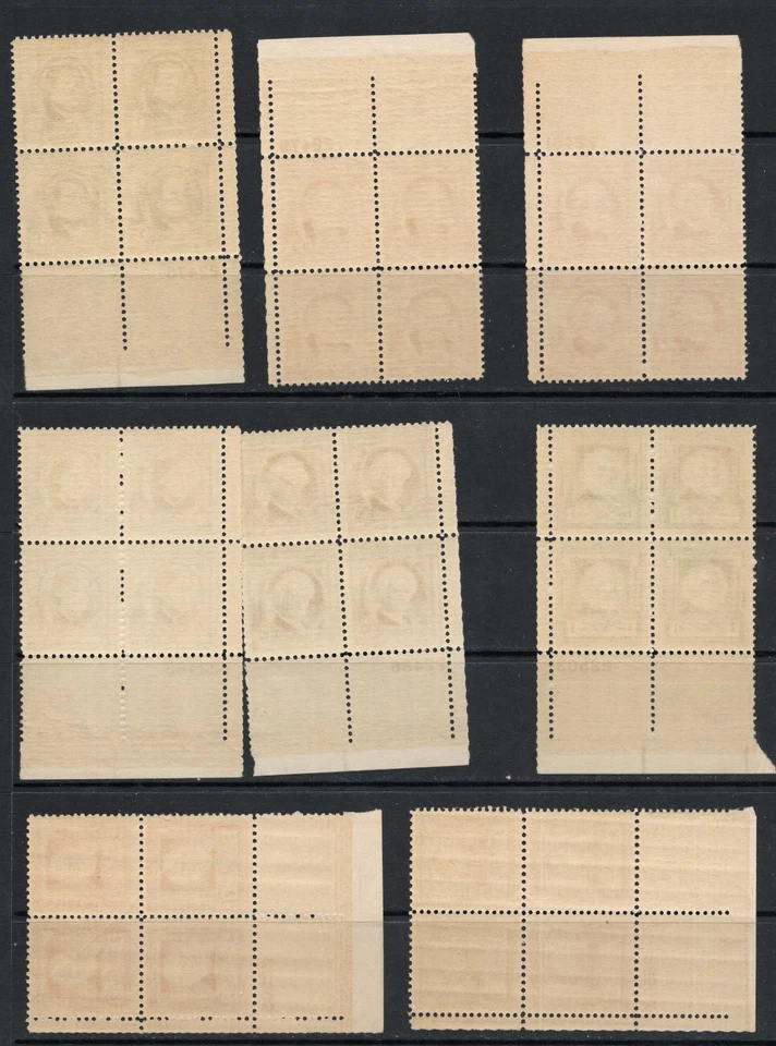 Famous Americans Plate Blocks,MNH, 1940,SC859-893. CV $315.00(Lot PB 20) - Image 2 of 4