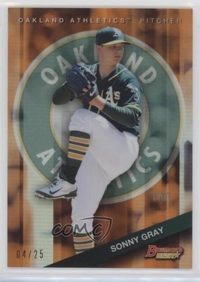 2015 Bowman's Best Orange Refractor 4/25 Sonny Gray #52 n0j