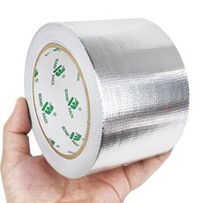 Adhesive Aluminum Foil Heat Shield Tape Barrier 3in x 66ft, Fiberglass Therma...