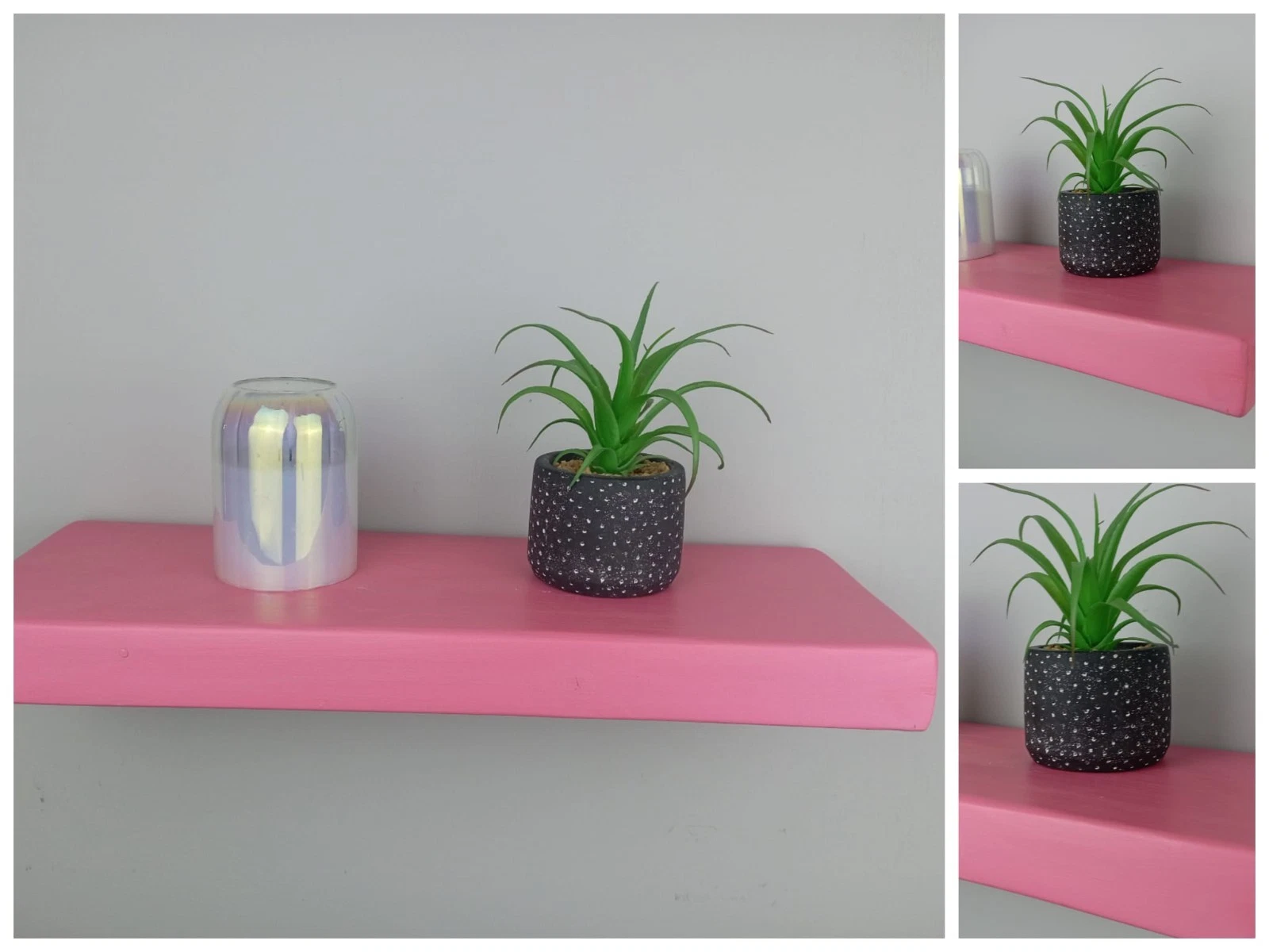 Floating Chunky Handmade Baby Pink Wooden Shelf 6" 7" 9" + Invisible Supports
Opens in a new window