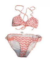 Chevron Bikini Set with Strappy Sides and Halter Top