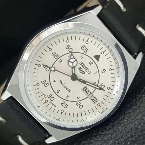 VINTAGE REFURBISHED SEIKO 5 AUTOMATIC 6309A JAPAN MENS SILVER WATCH a442185-4