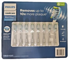 Philips Sonicare Replacement Electric Toothbrush Heads 8-Pack Plaque Soft White