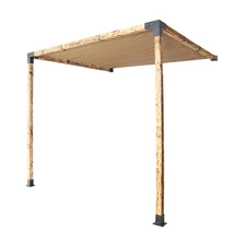 NNEDSZ Roof Pergola Gazebo Shed Matte Black Steel Brackets and Coffee Screen DIY
