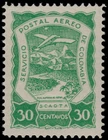 ✔️ COLOMBIA SCADTA 1921 - AIRPLANE OVER RIVER - SC. C29 ** MNH [1SCDT14]