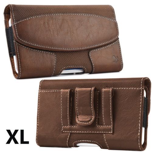 for XL LARGE Phones - BROWN Suede Pouch Holder Belt Clip Loop Holster Case Cover - Picture 54 of 63