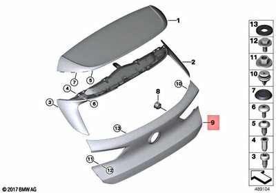 Genuine BMW F39 X2 16d 18d 18dX 18i 20d Trim Tailgate Bottom 