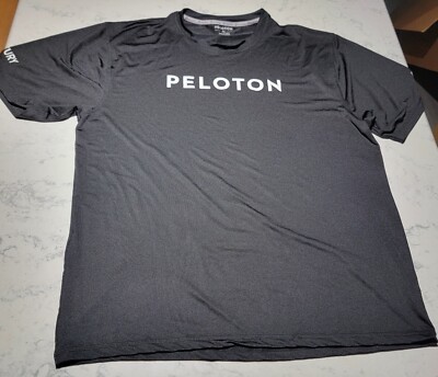 Peloton 100 Rides Century Black Short Sleeve Shirt Poly/Spandex Adult Size  3XL - Main Image