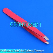 Proffesional Red Color Eyebrow Tweezer Slanted Hair Beauty Woman Beauty Makeup