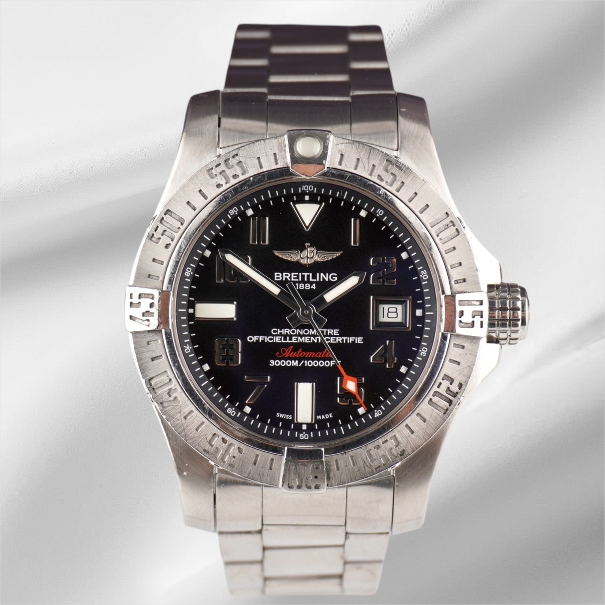 Breitling 45mm Aeromarine Avenger II Seawolf Steel Mens Watch