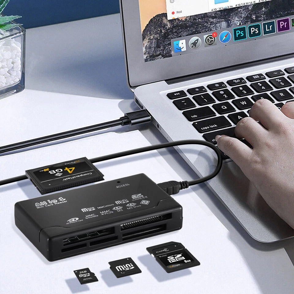 ALL-IN-ONE Kartenleser Speicherkarten USB Kartenlesegerät für CF/SD/xD/MS/SDHC - Bild 2 von 4