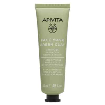 Apivita Deep Cleansing Face Mask oily-combination Skin 50ml, Green Clay, Propoli