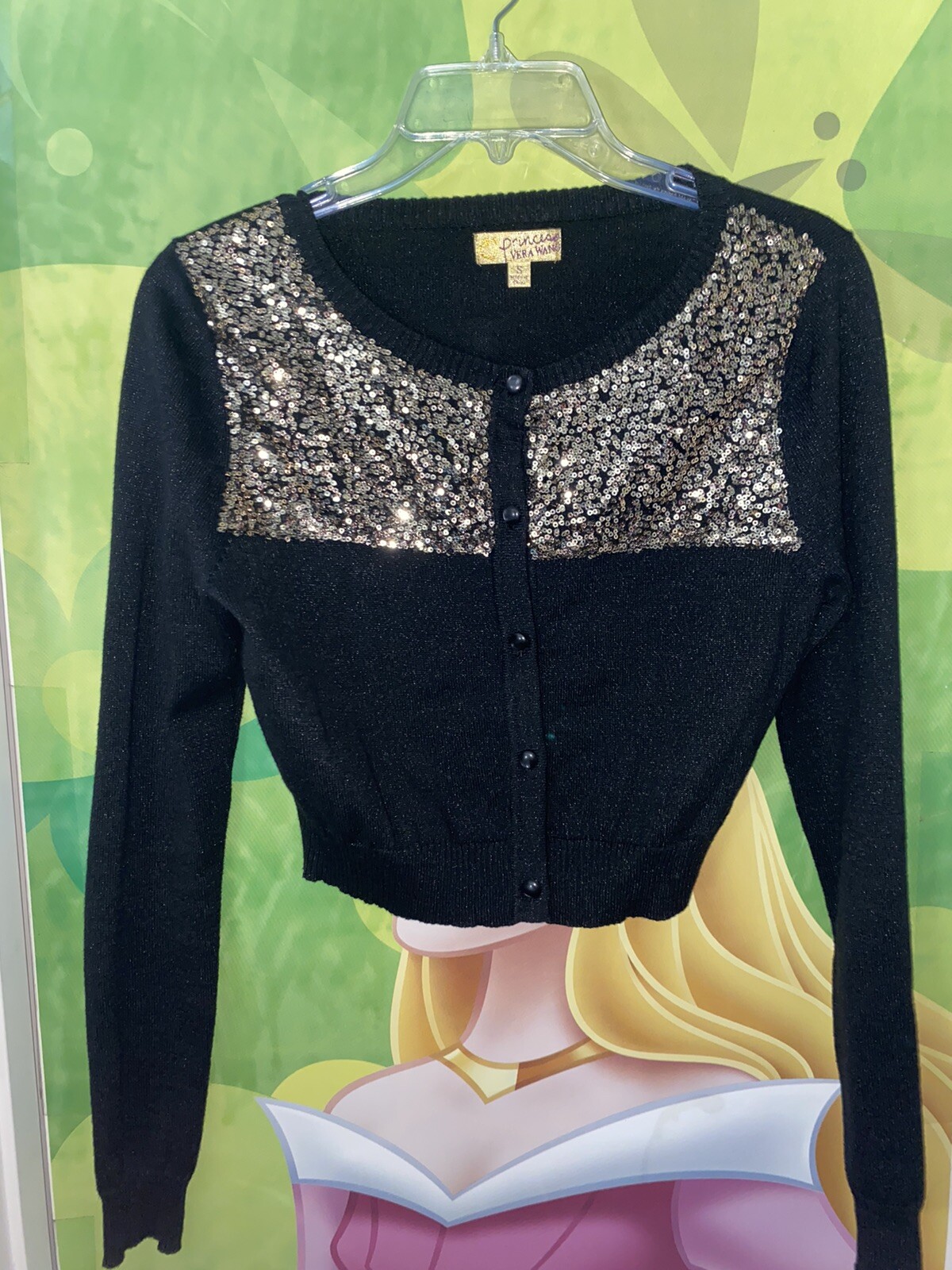 Princess Vera Wang Women Black Cardigan 