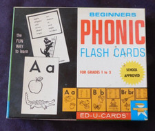 Vintage Flash Cards Beginners Phonics ED-U-CARDS