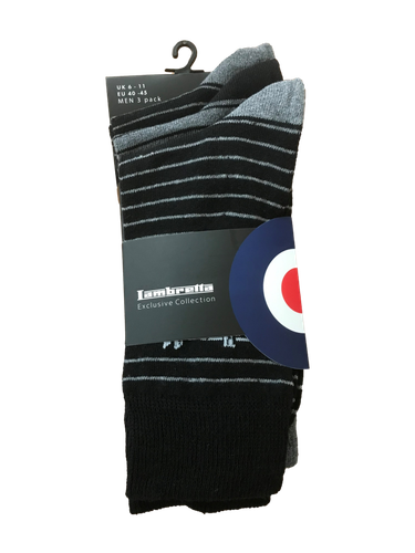 Lambretta Herren Socken 3 Paar Cotton Rich Socken UK 6 - 11 Einheitsgröße - Bild 15 von 27