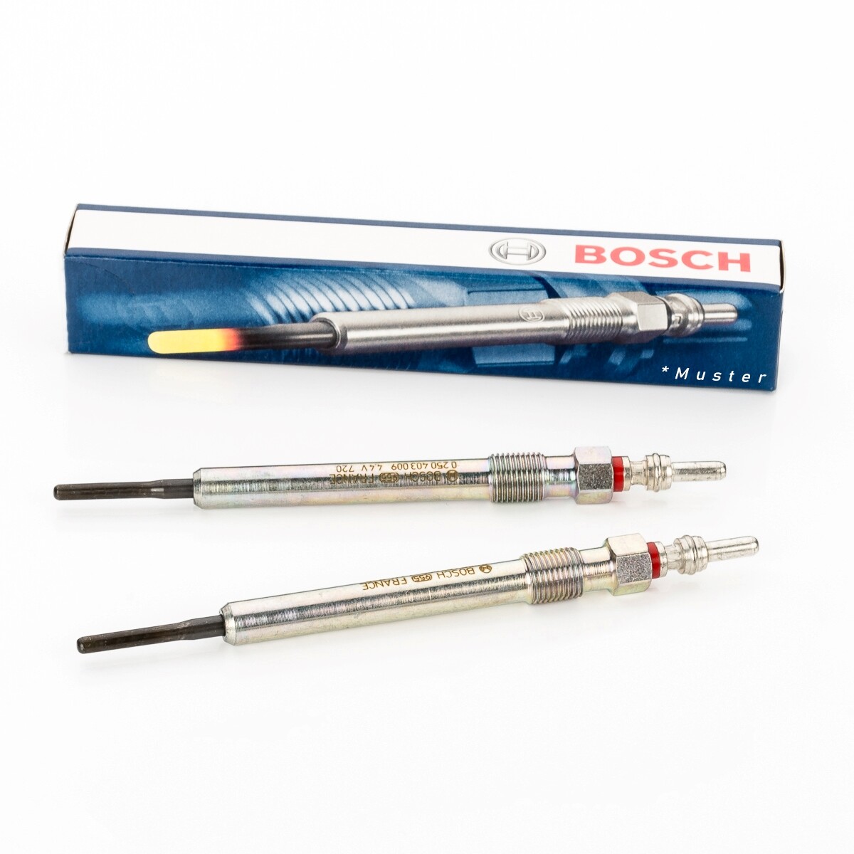 2X Glow Plug Original Bosch Duraterm 0250403014 For Opel Astra J Corsa D Meriva