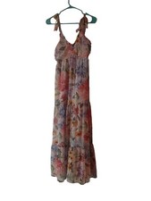 Express Floral Tie Strap Maxi Dress Size XS