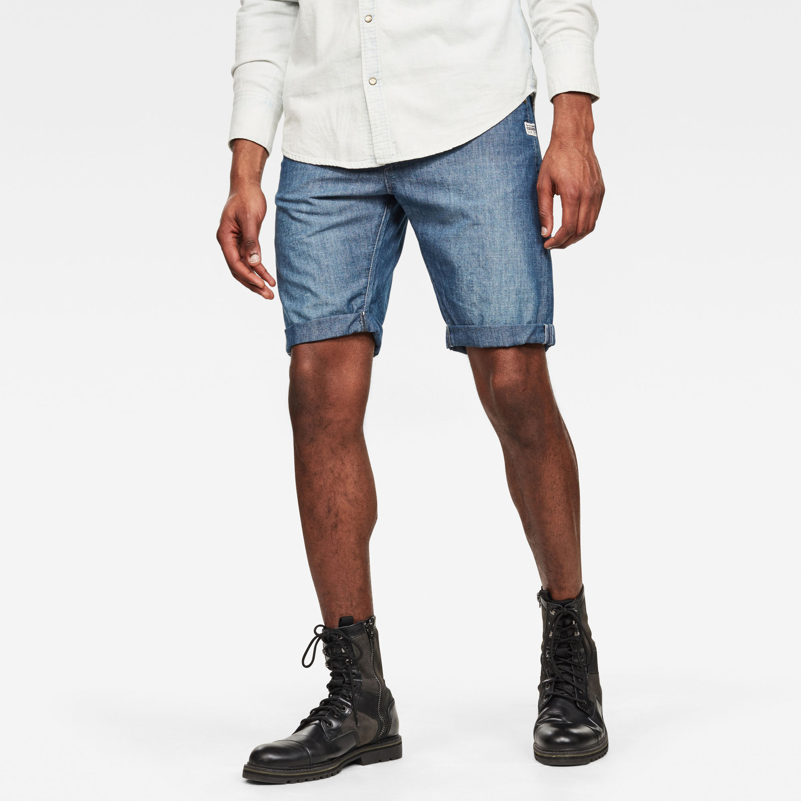G-STAR RAW Herren Mens Loic N Shorts Faded Navy Kurze Hose Blau Gre 28 9290₽