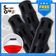 NEW! Snappy Grip Ergonomic Replacement Bucket Handles  - BLACK (3 Pack)
