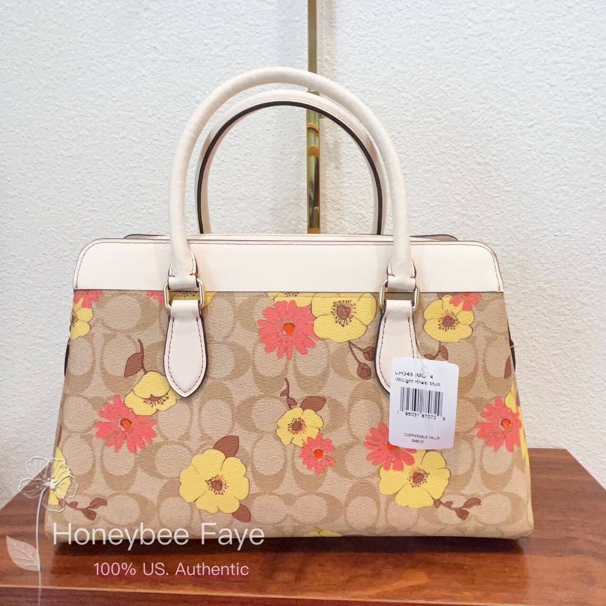 NWT COACH ch345 Darcie Carryall In Signature Canvas With Floral