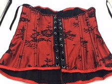 Adore Me Women's Lingerie Corset Red Black Sz Medium H4