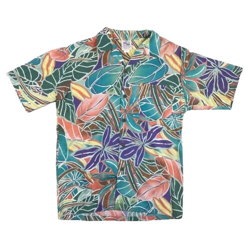 Vintage 1960's '70s Pennys Hawaii Tropical Print Shirt Hawaiian