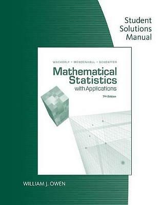 Student Solutions Manual for Wackerly/Mendenhall/Scheaffer's  Mathematical...