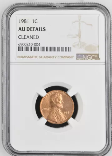 1981 Lincoln memorial penny cent no mint mark NGC graded