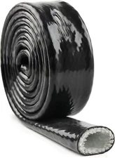 Heat Shielded Protection Sleeve 1" ID Silicone Coated Fiberglass for Line Wiring