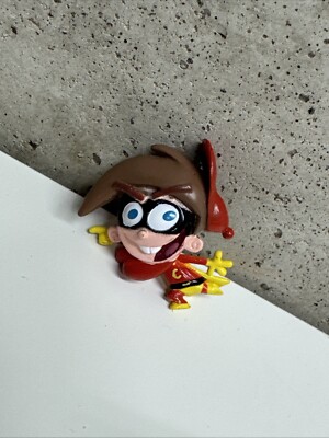 Vintage 2003 Viacom Fairly Odd Parents Crimson Chin 1.5'' PVC Action Figure Rare