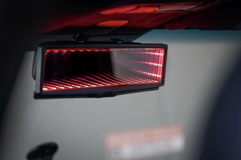 RGB LED Infinity Galaxy Rear View Mirror Broadway Automotive Car 280mm JDM EURO - Image 3 of 4