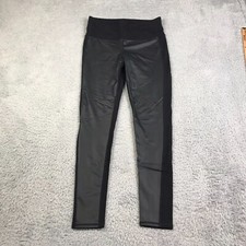 Athleta Gleam 2 Tight Womens S Black Pull On Faux Leather Leggings