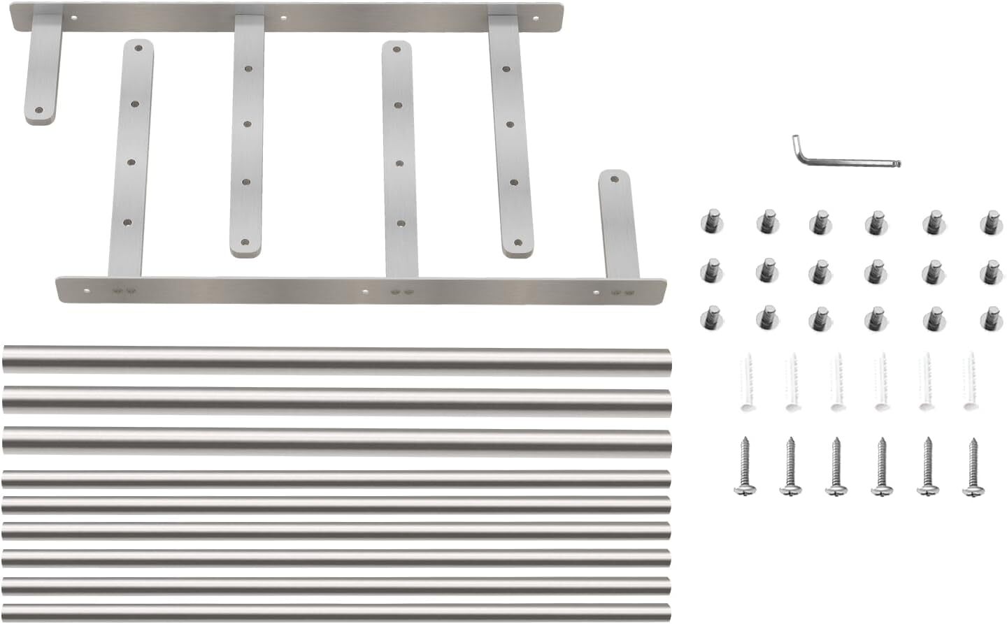 Towel Shelf for Bathroom Wall Mounted, 3-Tier Hotel 16IN, Brushed Nickel 