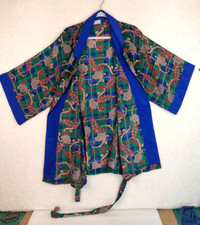 Vtg Val Mode Lingerie Women's Size Medium Kimono Style Robe Chemise Paisley 5847