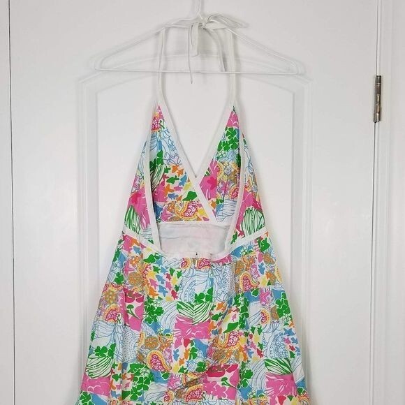 Lilly Pulitzer Preppy Patchwork Halter Dress - image 8