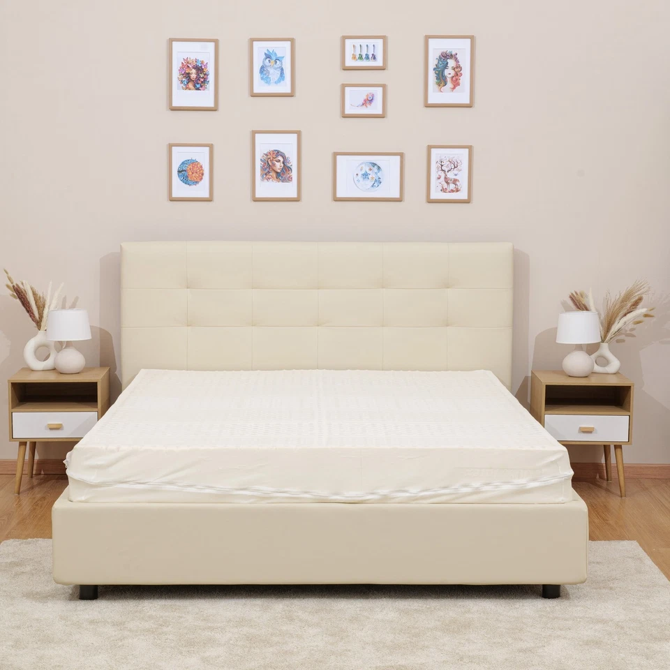 Materasso in Lattice NUVOLA alto 20 cm con rivestimento sfoderabile Aloe Argento - Immagine 4 di 4