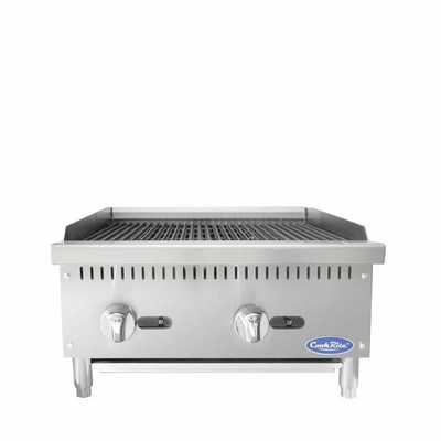 Atosa USA ATRC-24 24'' Countertop Gas Radiant Charbroiler w/ (2) Burners, 70.0...