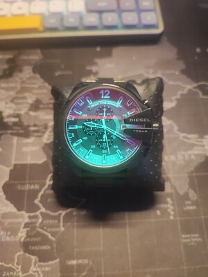 Diesel Herrenuhr Chronograph Mega Chief, Gehäusegröße 59 mm, Uhr in A
