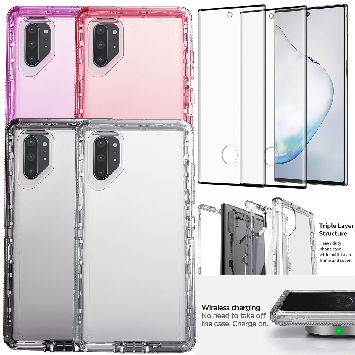 Wireless Charging Galaxy Note 10 Plus 5g Phone Case Wireless