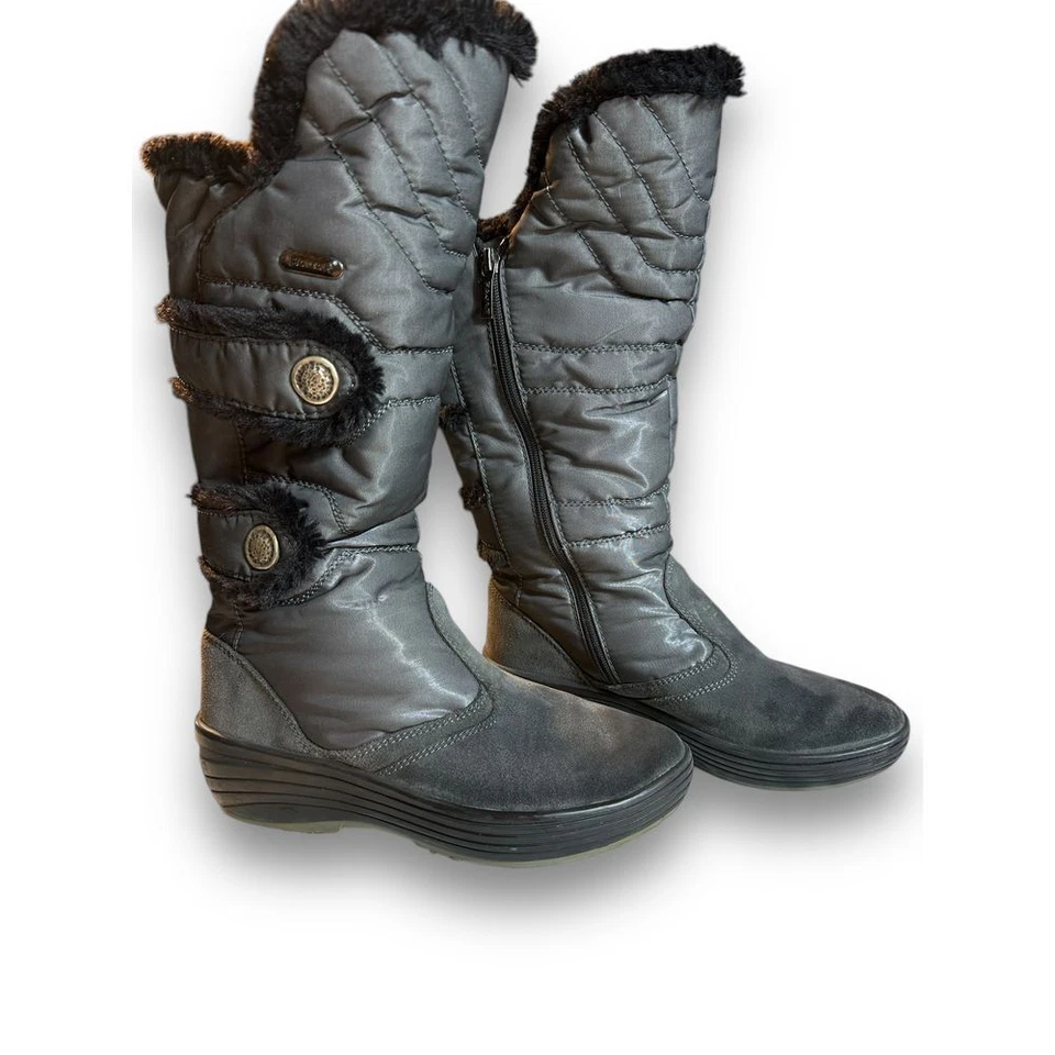 Botas Altas Pajar Carmin Impermeables Imitación Piel Talla 8-8.8 US / EUR 39 $220 Gris Foto 4 de 4