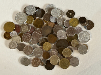 WORLD COINS Bulk Mixed Lot FOREIGN COINS Different Den. 15oz. 90